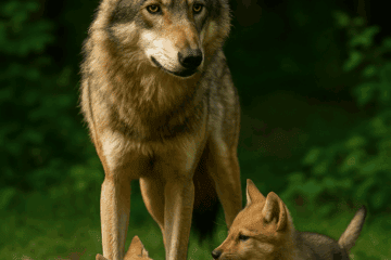 wolf met pups - straightfrom.nl